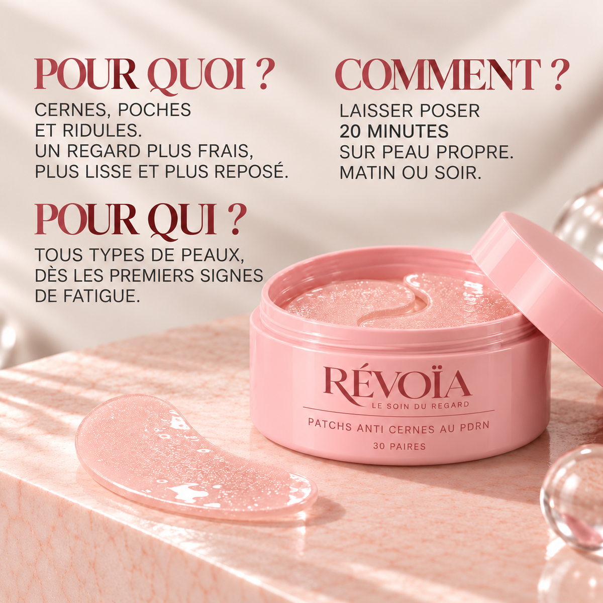 Patchs anti-cernes au PDRN